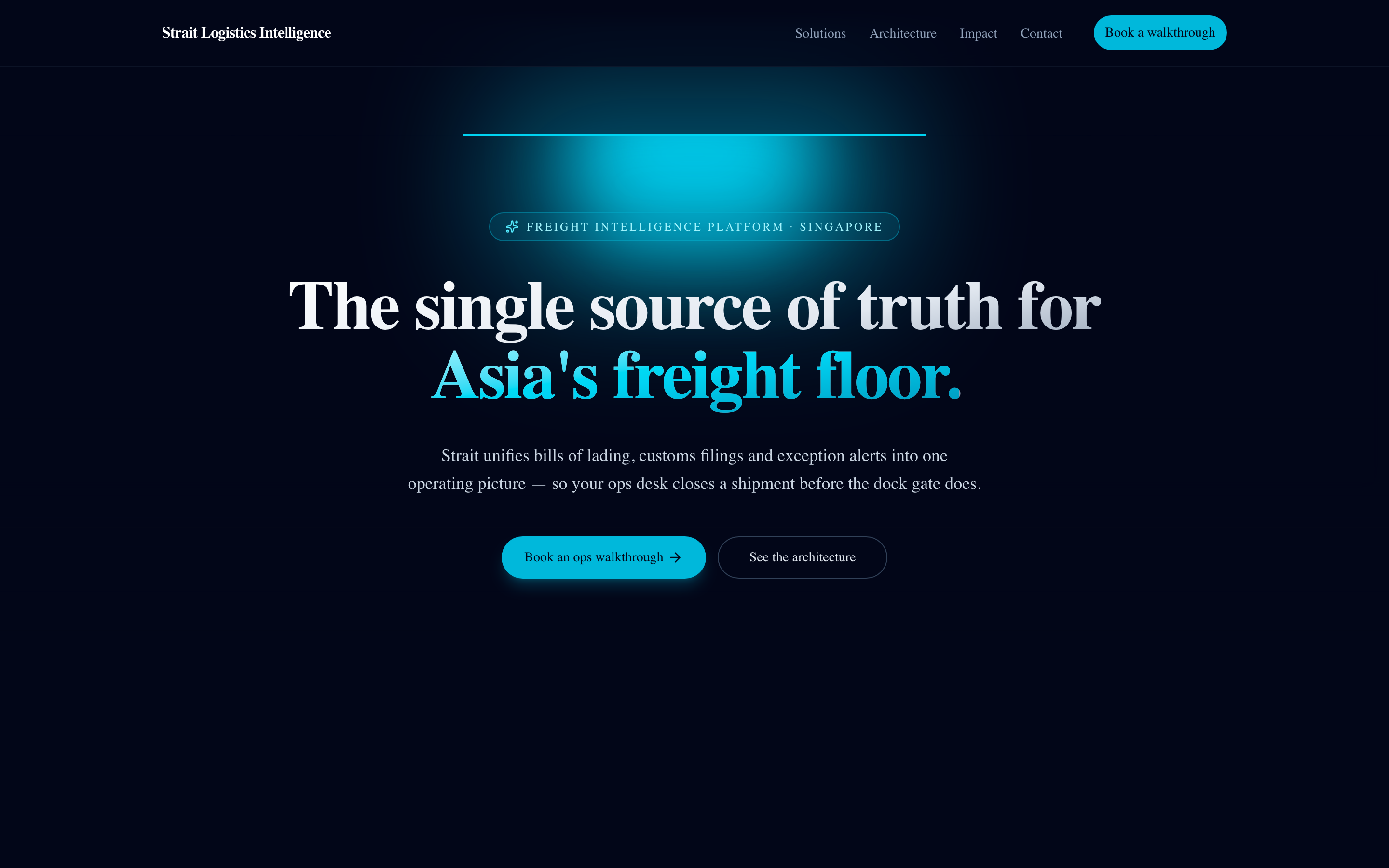 Strait Logistics Intelligence